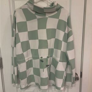 LuLaRoe Green and White Sweater